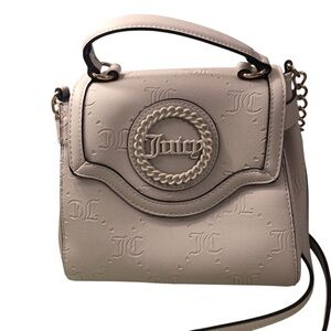 Y2K Juicy Couture Ivory Cross-Body Mini-Bag with Adjustable Strap
